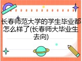 长春师范大学的学生毕业都怎么样了(长春师大毕业生去向)