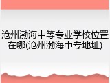 沧州渤海中等专业学校位置在哪(沧州渤海中专地址)