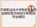 宁德职业技术学院奖学金评定细则是怎样的(宁职院奖学金细则)