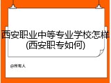 西安职业中等专业学校怎样(西安职专如何)