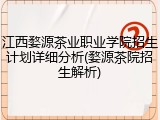 江西婺源茶业职业学院招生计划详细分析(婺源茶院招生解析)