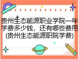 贵州生态能源职业学院一年学费多少钱，还有哪些费用(贵州生态能源职院学费)
