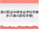 泰兴职业中等专业学校学费多少(泰兴职校学费)