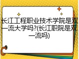 长江工程职业技术学院是双一流大学吗?(长江职院是双一流吗)