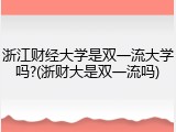浙江财经大学是双一流大学吗?(浙财大是双一流吗)